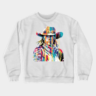 American Cowgirl Western Country Tradition Culture Abstract Crewneck Sweatshirt